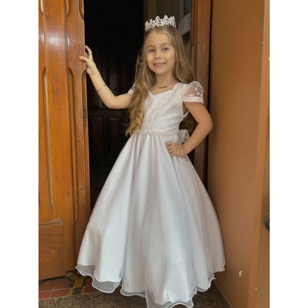 Para Daminha Branco Vestido De Dama Simples Vestido De Dama De