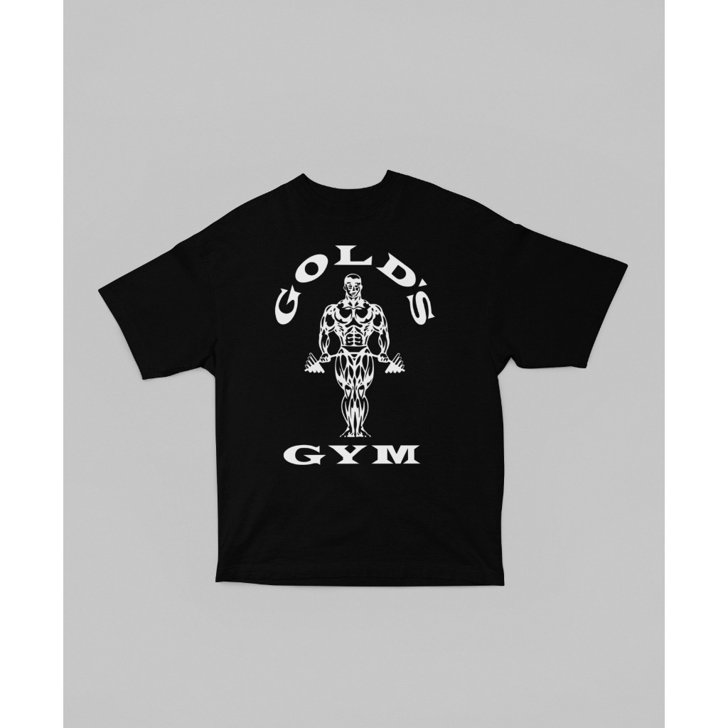 Camiseta Oversized Treino Academia Bodybuilder Camisa OldSkool Gold Gym  Maromba