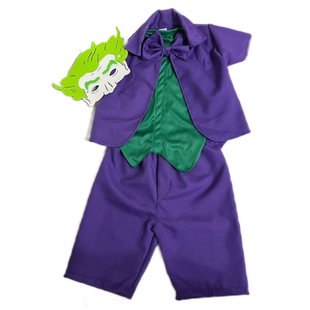 Fantasia Personagem Infantil Coringa Com Mascara | Shopee Brasil