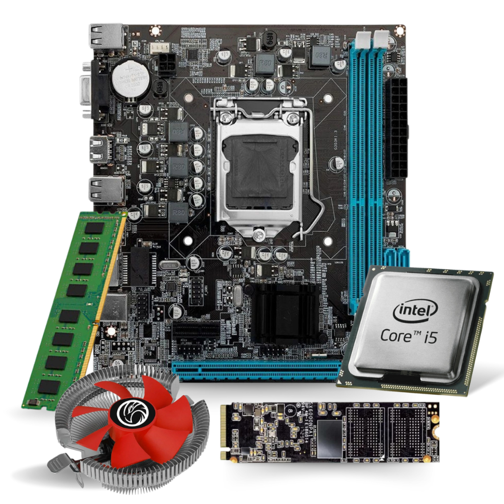 Kit Upgrade Pl Mãe H110 + Proc. I5 7400 + Mem. 16gb Ddr4 + Cooler + M.2 ...