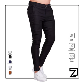 Calça Masculina Bengaline Alfaiataria Skinny Com lycra
