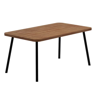 Mesa de Jantar 6 Lug Retangular 1,6m Stellar Carraro Nogal Preto