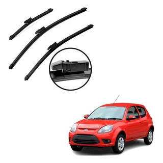 Kit 3 Palhetas LIMPADOR SILENCIOSO Parabrisa CHUVA Ford Ka 2010 Ate 2012