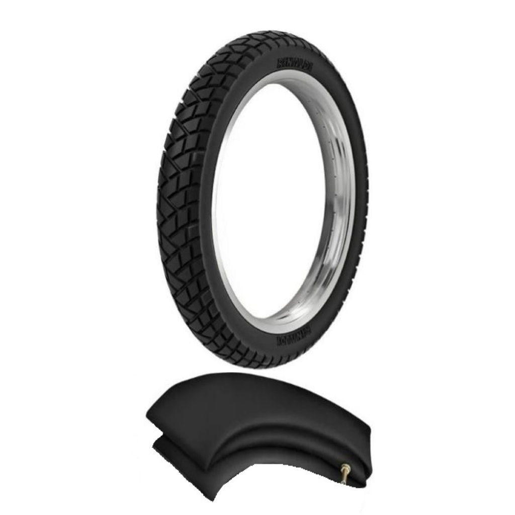 Pneu Dianteiro e Camara 90/90-21 R34 RINALDI XT 600 Xre 300 Falcon