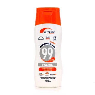 Protetor Solar Facial FPS 99 120ml Ultra Proteção Resistente a Água Nutriex Profissional
