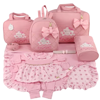 Kit Bolsa Maternidade  Menina Varias Cores  Nuvem + Saida Maternidade em Oferta na Shopee