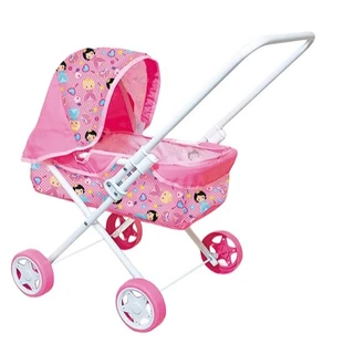 Carrinho De Boneca Rosa Reborn Carro Brinquedo Princesas Carrinho de Passeio Igual ao de Verdade