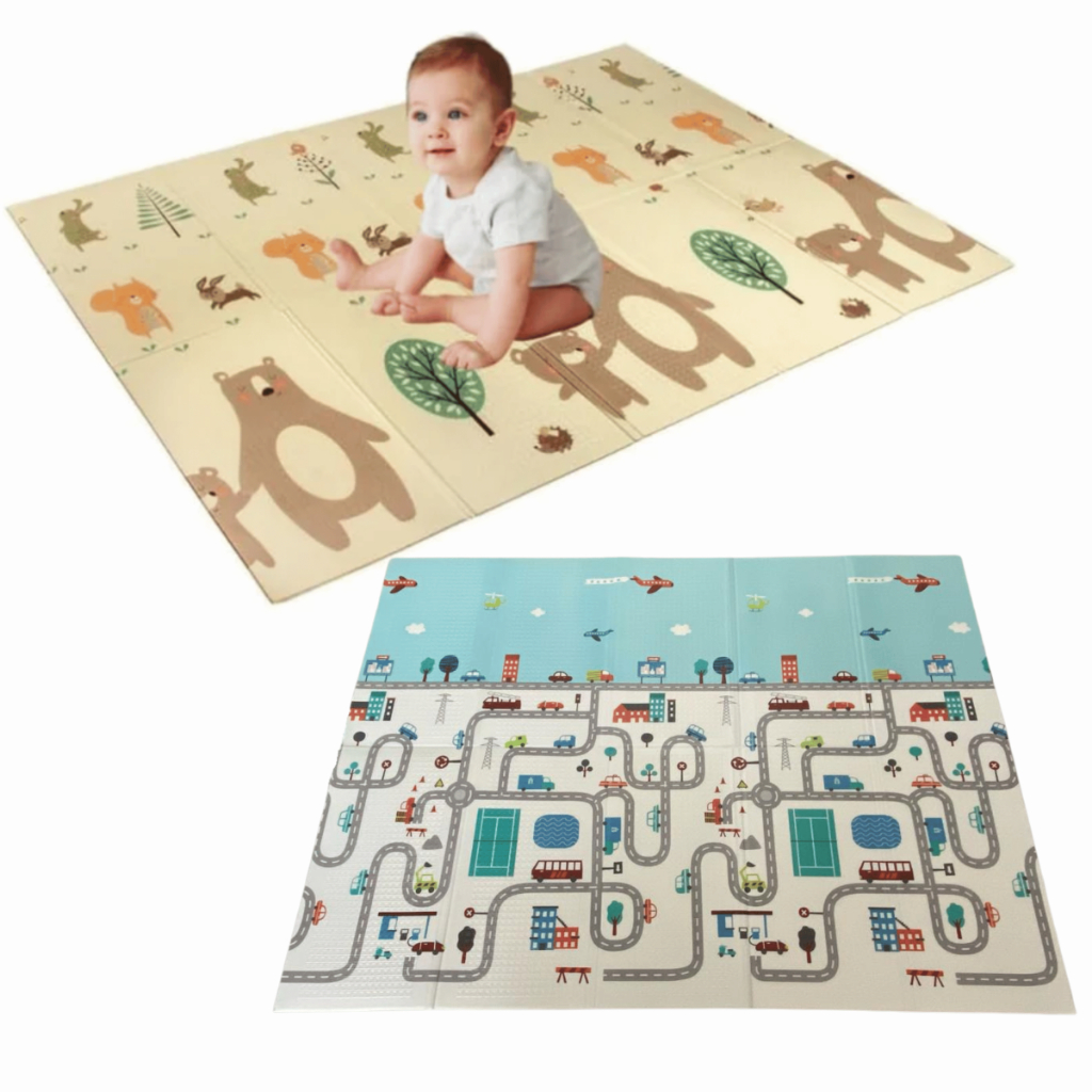 Tapete Térmico Infantil Emborrachado Dupla Face Dobrável Macio 2m x 1 ...