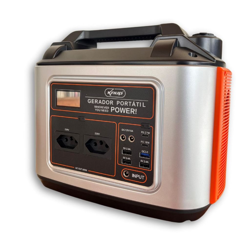 Gerador De Energia Portátil 500w 220v Solar Residencial Usb Knup ...