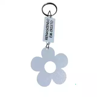 Chaveiro Lembrancinha Flor Personalizada em mdf