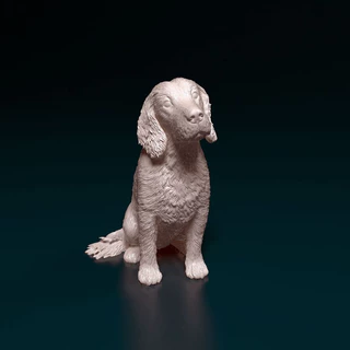 Miniatura Cocker Spaniel Inglês - Pintura Personalizada ou Cor única - Estátua de Cachorro Impressão 3D