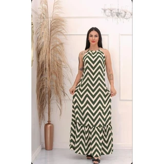 VESTIDO LONGO  ESTAMPADO E LISO com bojo em Oferta na Shopee