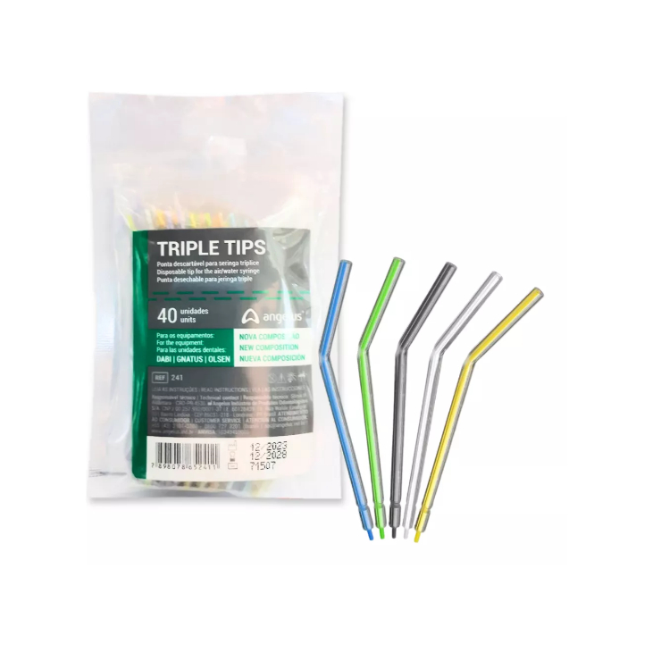 Ponta de Seringa Tríplice Triple Tips c/ 40 unid - Angelus | Shopee Brasil