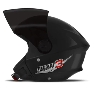 CAPACETE NEW LIBERTY 3 THREE ABERTO COM VISEIRA CRISTAL OU FUME MASCULINO E FEMININO