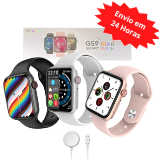 Smartwatch GS9 Mini Relógio Inteligente Chat GPT 41MM IP67 GPS, NFC faz e Recebe Chamadas