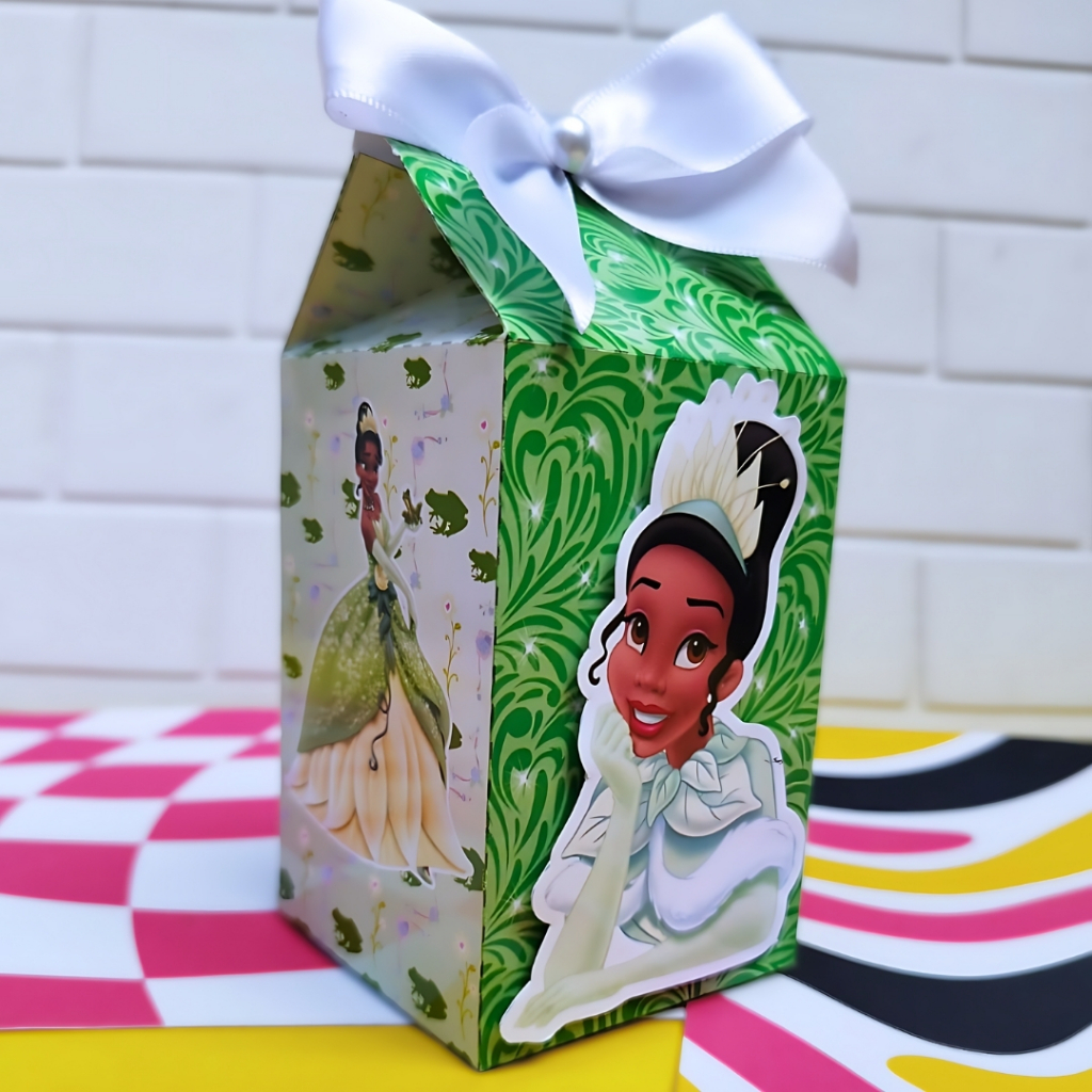 Kit Caixa Milk 3D Tiana A princesa e o sapo - lembrancinha de ...