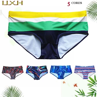 UXH Sungas Masculinas Cuecas Boxers Simples Tamanho Grande Estampa Respirável Confortável 24162