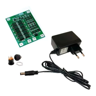 Placa Bms 3s 40a 12.6v Com Balanceamento E Fonte 12.6v 1a 0 - Envio imediato para todo Br