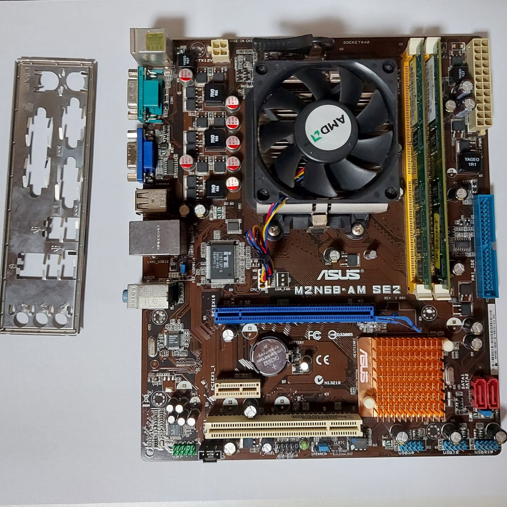 Kit AM2 Placa mãe Asus M2N68-AM SE2 + Processador AMD Athlon X2 270 + 2 ...