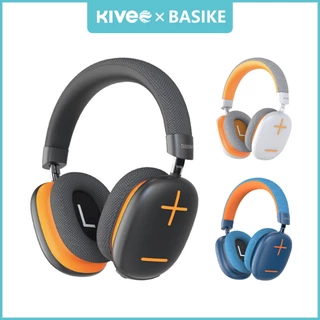 KIVEE x BASIKE Fone de Ouvido Bluetooth 5.4 sem fio com Microfone, Over-Ear, Headset de som estéreo HIFI para PC Celular