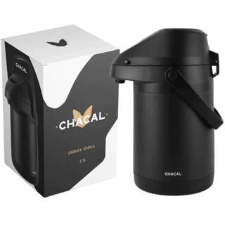 Garrafa Térmica de Inox 2,5 Litros Terere Chimarrão Preta Chacal