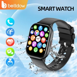 BETTDOW Relógio inteligente Tela cheia Rastreador de fitness sensível ao toque IP68 À prova d
