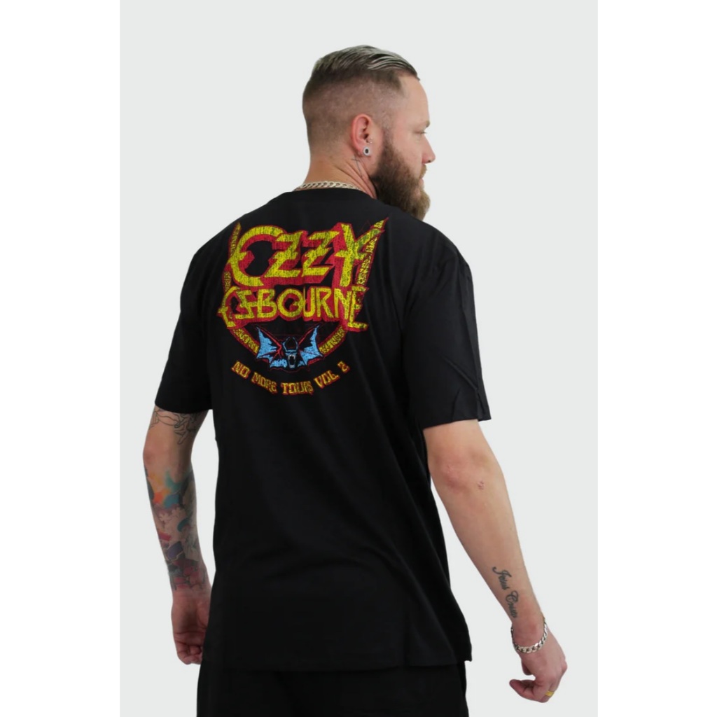 Camiseta Ozzy Osbourne- Bat Circle - TOP | Shopee Brasil