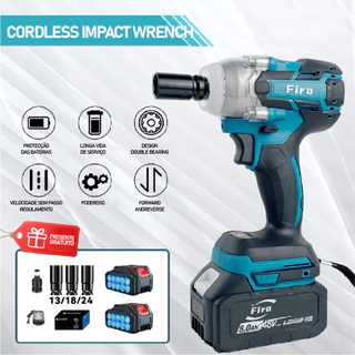Chave de impacto elétrica sem escovas e sem fio Ferramenta elétrica de alto torque recarregável-21V