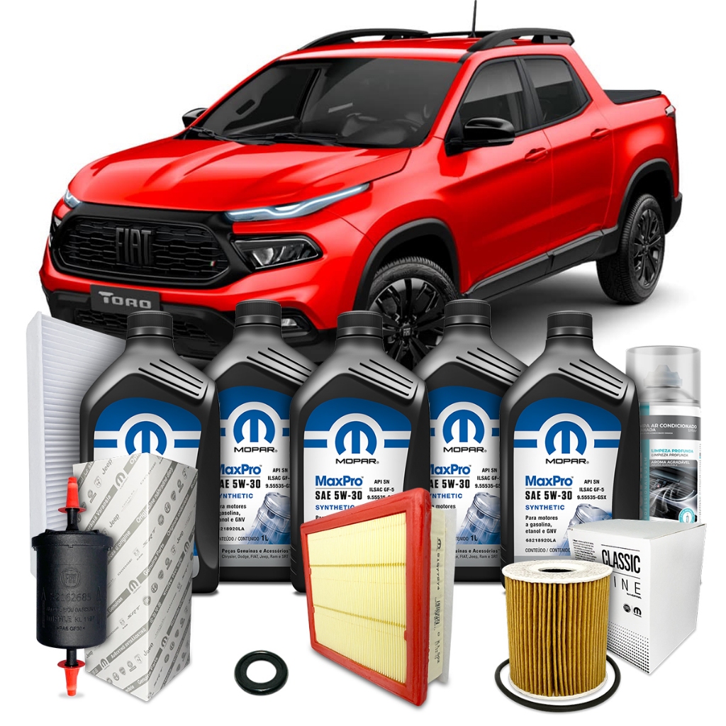 Kit Revisão Filtro E Óleo Mopar Original 5w30 Fiat Toro 1.8 Flex 2016 ...