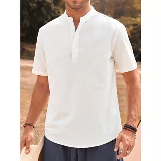 Camisa Linho Bata Manga Curta - P M G GG XG XGG