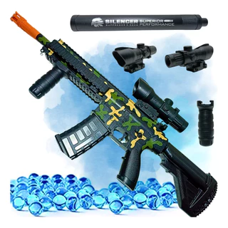 Arma De Brinquedo Metralhadora M416 De bolinha Em Gel Automática Recarregável Com 5.000 bolinhas