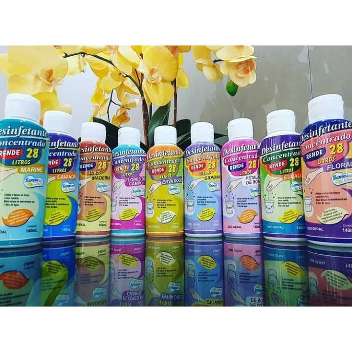 Kit Desinfetante Concentrado 7un Sampa Clean | Shopee Brasil