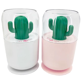 Difusor Umidificador De Ar Cacto 300ml Com Led