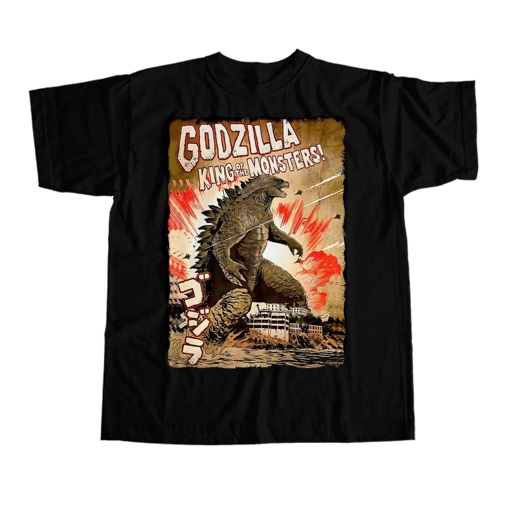 Camiseta 100 % Algodão Unissex Godzilla