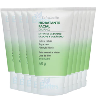 KIT 10 Creme Hidratante Facial Diurno Sofisticatto Cosméticos
