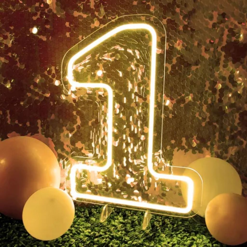 Numero Decoração Para Festa Placa em LED NEON C/50cm Altura Acrilico ...