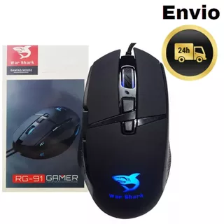 MOUSE GAMER RG-91 3220DPI C/ CHIP DE JOGOS ALTA PRECISÃO