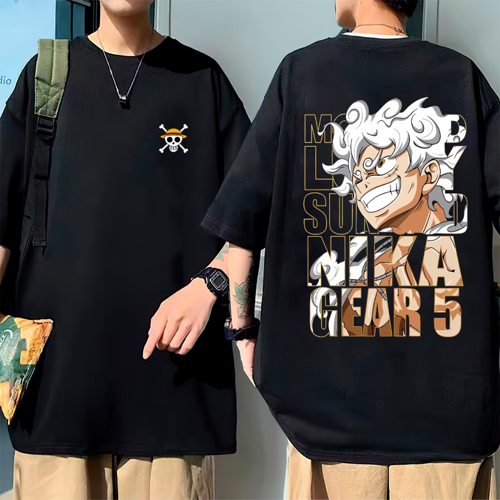 Camisa Camiseta Oversized Anime Gear 5 Top Lançamento