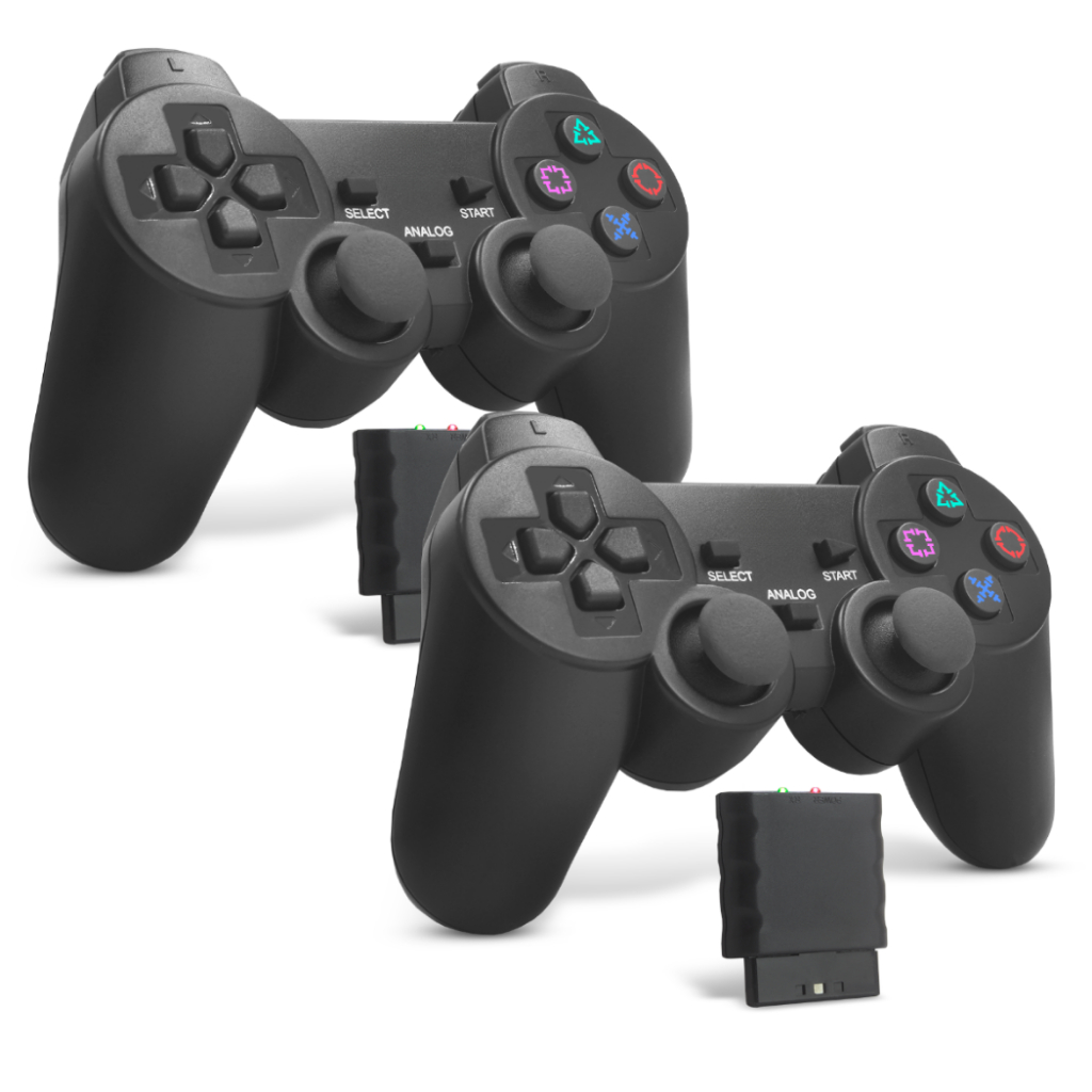 Controle Joystick sem fio e com fio compatível com PS2 Plug And Play