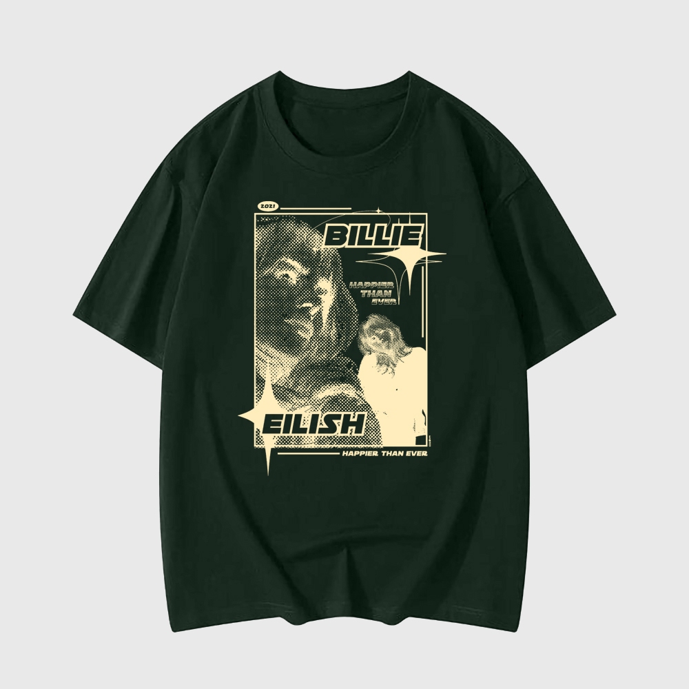 Billie Eilish Tシャツ Camisa camiseta t-shirt básica 