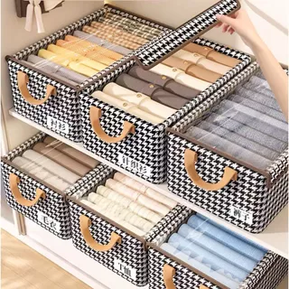 Kit 2 Caixa de Roupa Organizador Cinza Dobrável e Tecido Impermeável 20x47x28cm Imperio