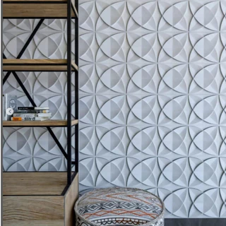 Kit 100 Placas 3d Decorativa De Parede PVC 25cm