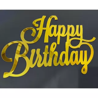 happy birthday acrilico