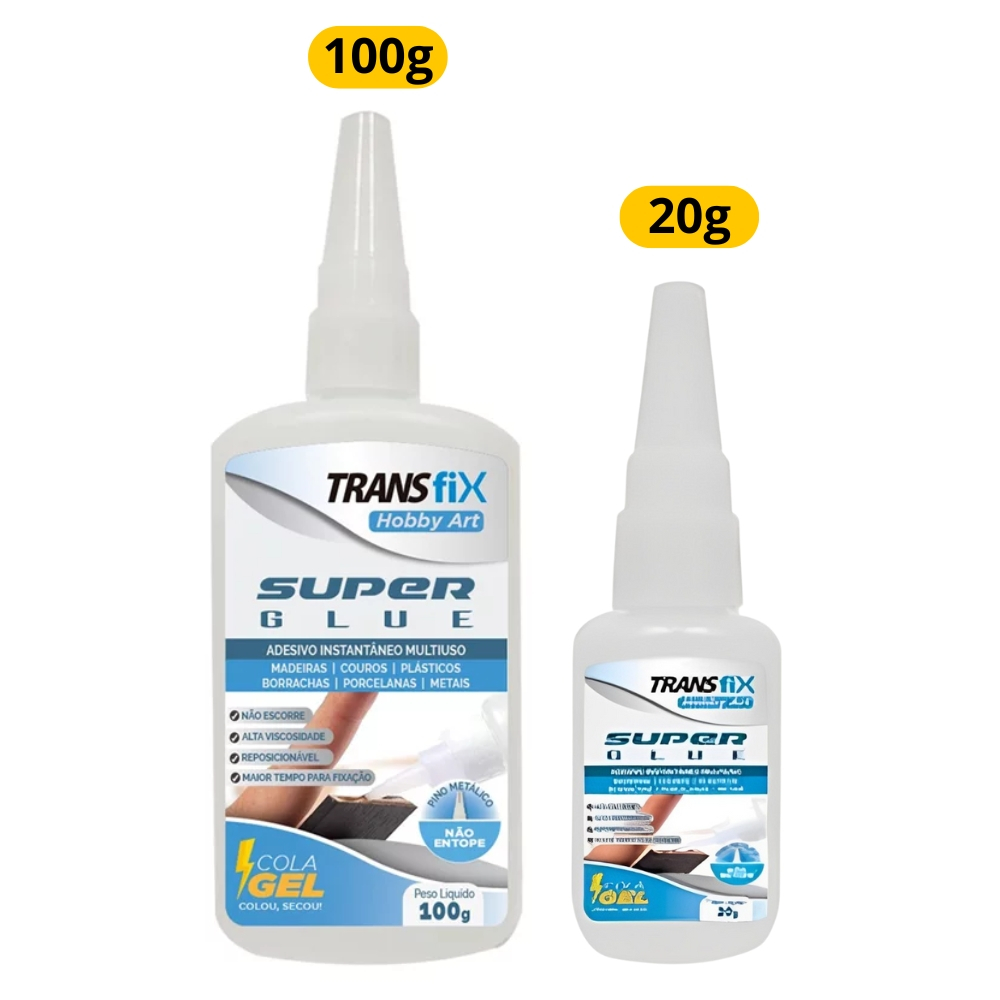 Super Cola Instantânea Resistente Super Glue Gel Hobby Art - Tranfix ...