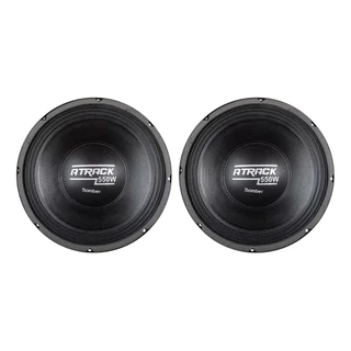 Par Alto Falante Woofer Bomber Atrack 12 Polegadas 550W Rms 4 Ohms