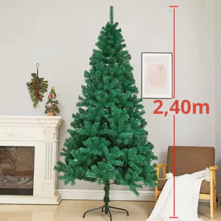 Árvore de Natal Grande Cheia Tradicional 2,40m 1400 Galhos Pinheiro Premium