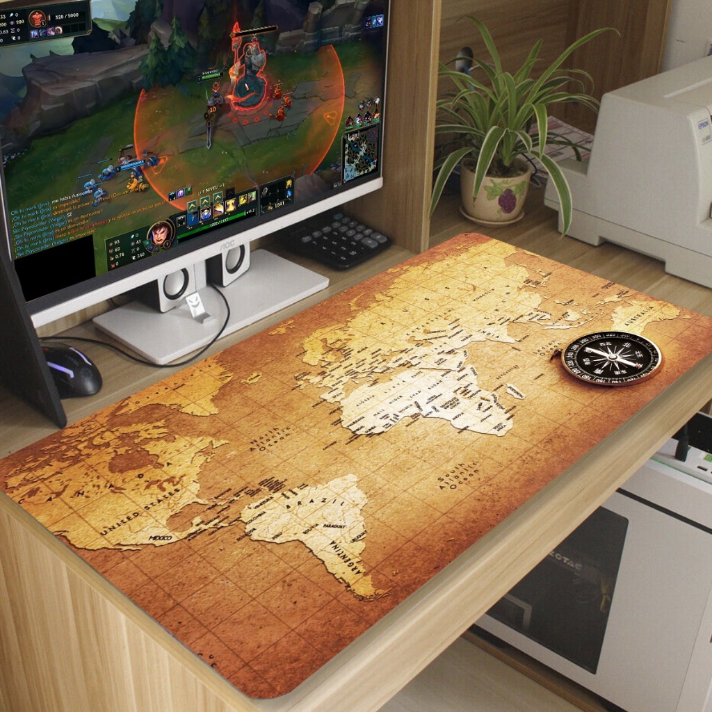 Mouse Pad Mapa Gamer Antiderrapante Grande Diversas Estampas X M