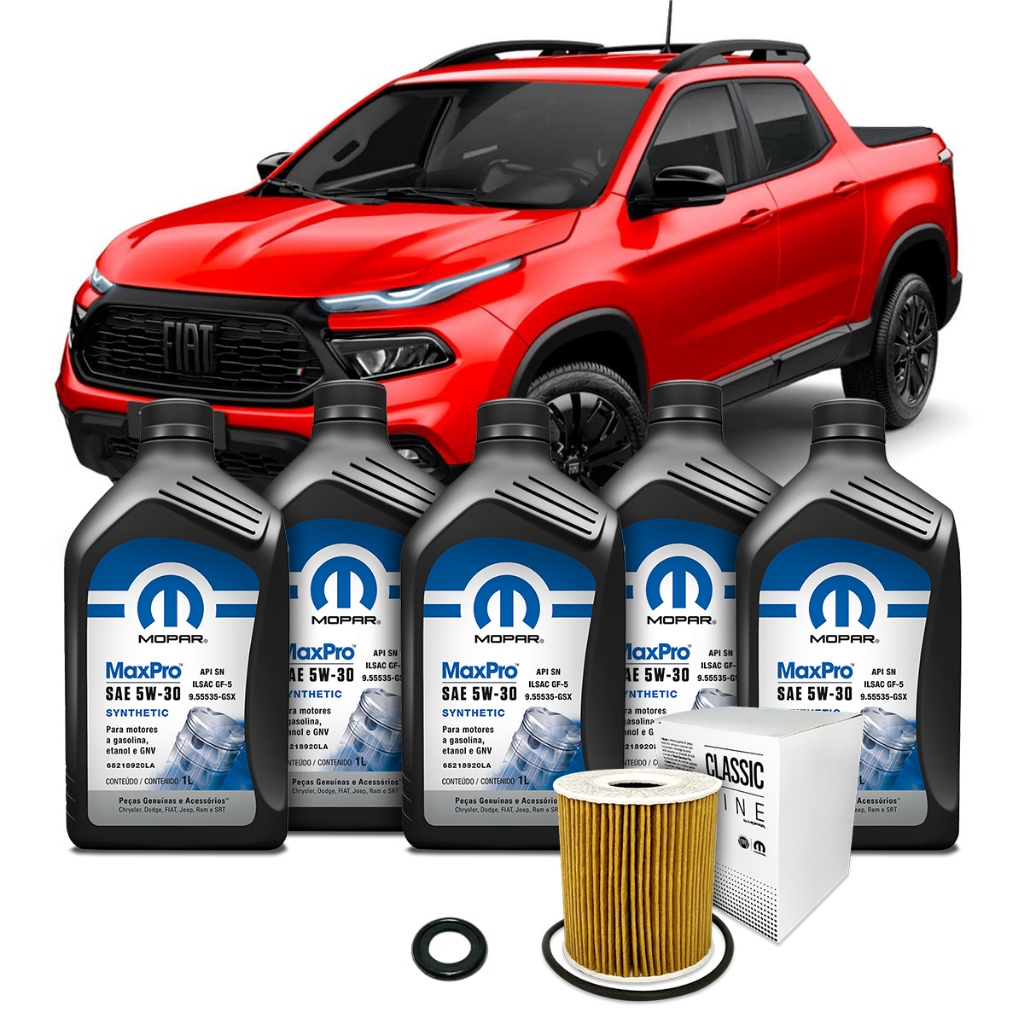 Kit Revisão Filtro E Óleo Mopar Original 5w30 Fiat Toro 1.8 Flex 2016 ...