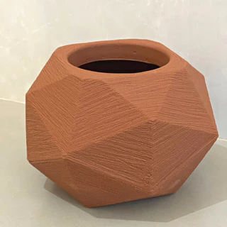 Vaso De Planta Polietileno Decorativo Esfera Diamante 3d Pp