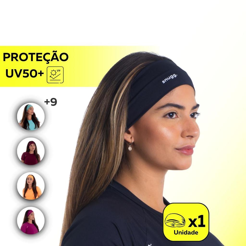 Faixa de Cabelo Elástica Headband Esportiva Proteção UV50+